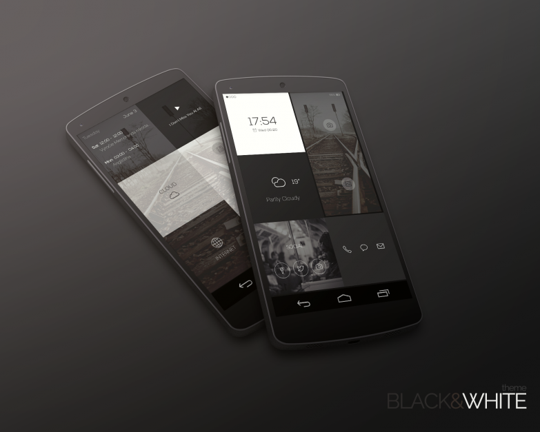 blacl and white